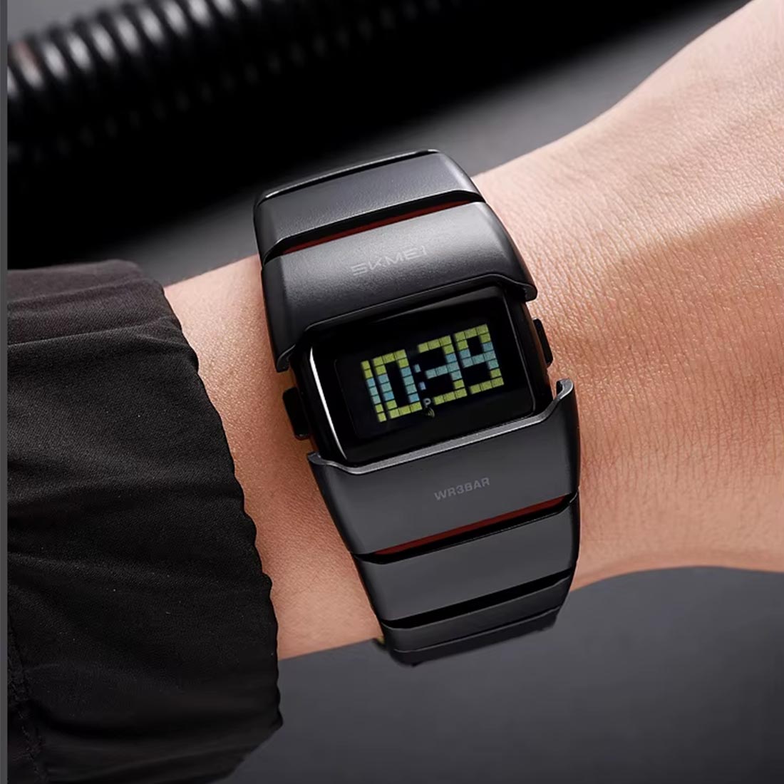RELOJ SKMEI DRIOID HOMBRE DIGITAL FUTURISTA MODERNO LED NEGRO ROJO 2722 - 7