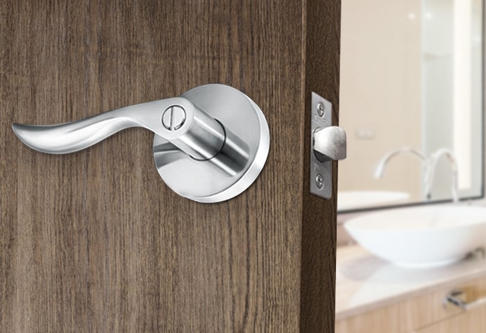 CERRADURA DE MANIJA BRISA BAÑO ACERO INOX - 2