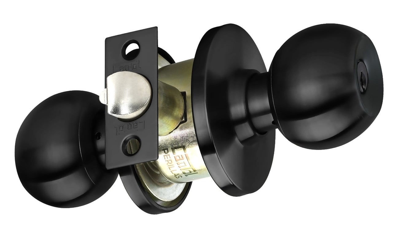 CERRADURA DE POMO DORMITORIO NEGRO MATE BL50 - 2