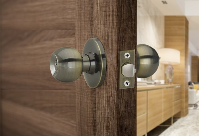 CERRADURA DE POMO DORMITORIO BRONCE ANTIGUO BL80 - 2