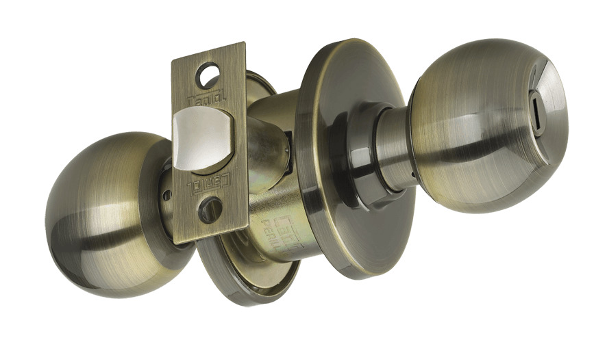 CERRADURA DE POMO BAÑO BRONCE ANTIGUO BL81 - 1