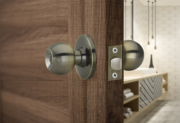 CERRADURA DE POMO BAÑO BRONCE ANTIGUO BL81 - 2