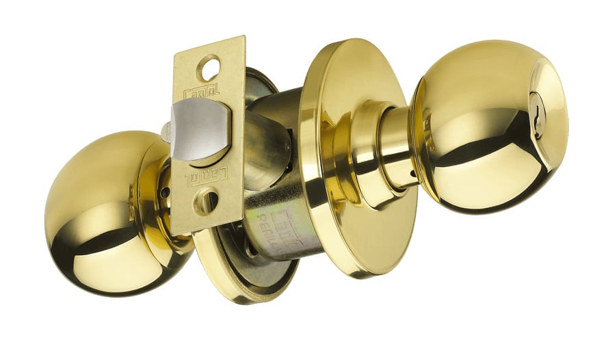 CERRADURA DE POMO DORMITORIO BRONCE PULIDO BL70 - 1