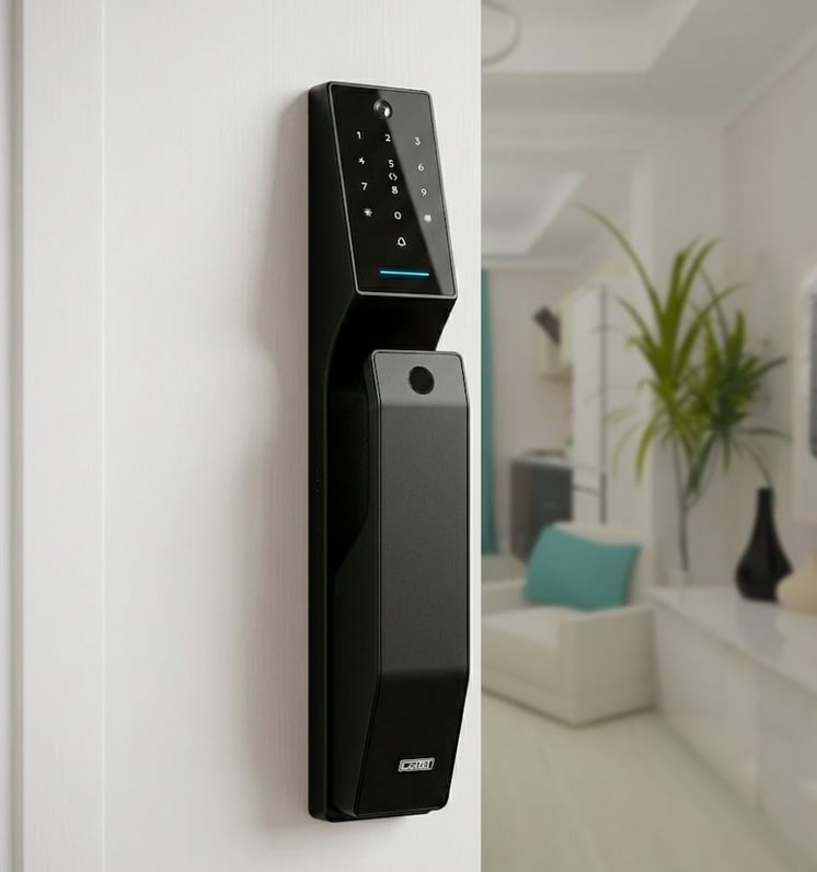 CERRADURA DIGITAL EMBUTIR CANTOL MOD.EVA NEGRO - 5