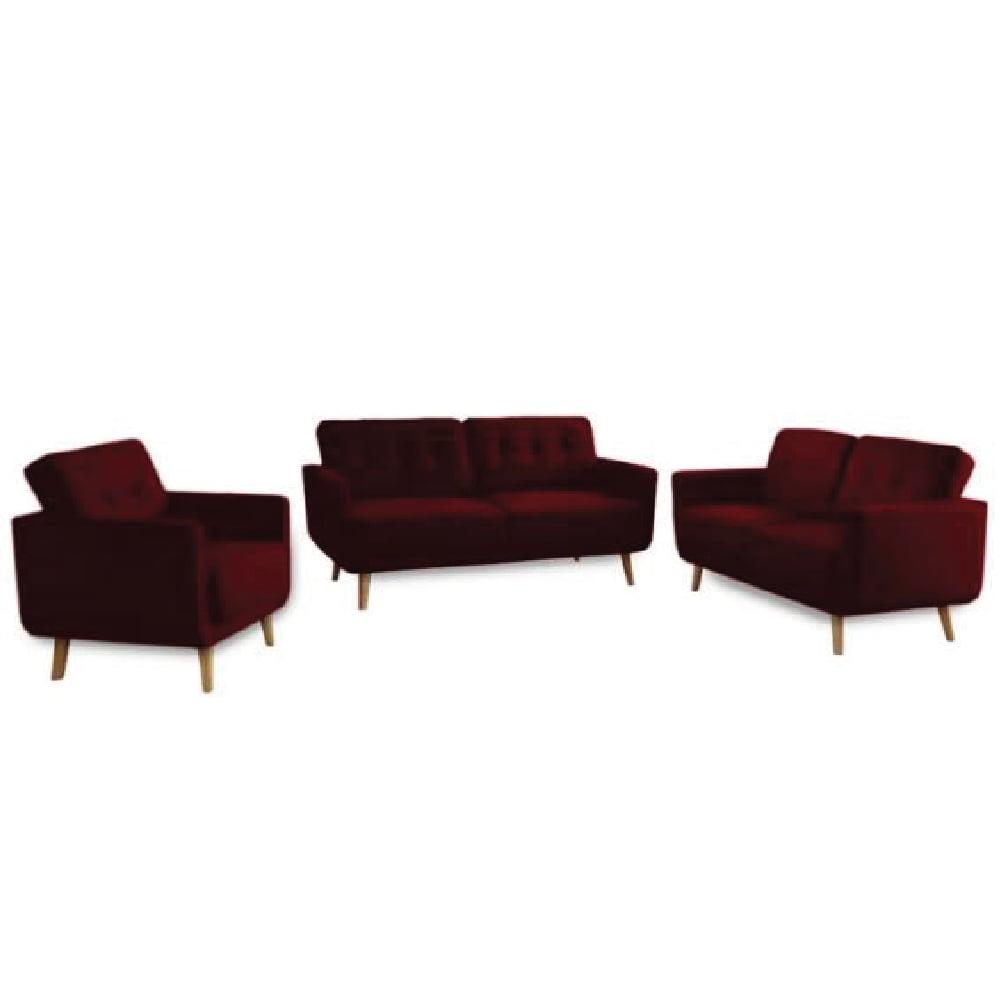JUEGO SALA ALTO HOGAR VINTAGE 3 2 1 FAITH VINO - 1