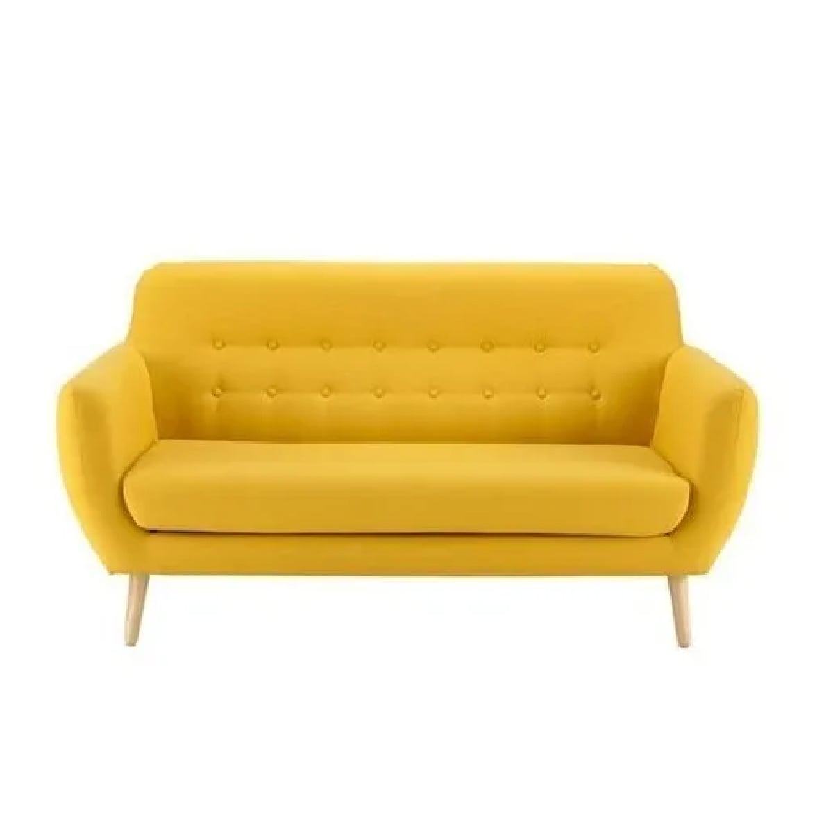 SOFÁ ALTO HOGAR VINTAGE VANIA 3 CUERPOS AMARILLO - 1