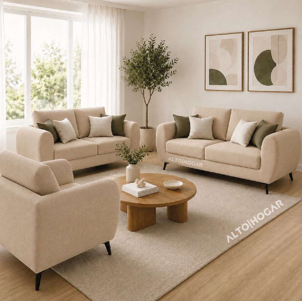 JUEGO DE SALA CANNES 3 2 1 - TAPIZ ANTIFLUIDO - 1
