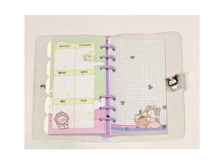 AGENDA 75 HOJAS CUADRICULADO A6 PLANNER POMPOMPURIN - 2