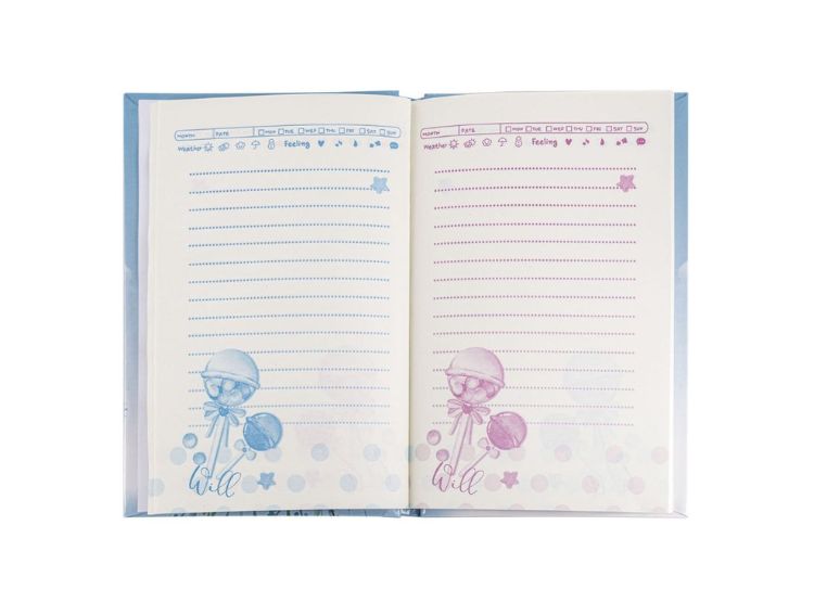 AGENDA 50 HOJAS CUADRICULADO A5 PLANNER ROSA CON CANDADO BTS BT21 - 2