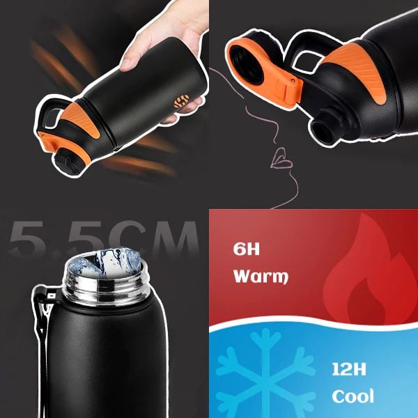 FJBOTTLE - BOTELLA DE AGUA DEPORTIVA CON AISLAMIENTO Y TAPA MAGNÉTICA 800ML - 5