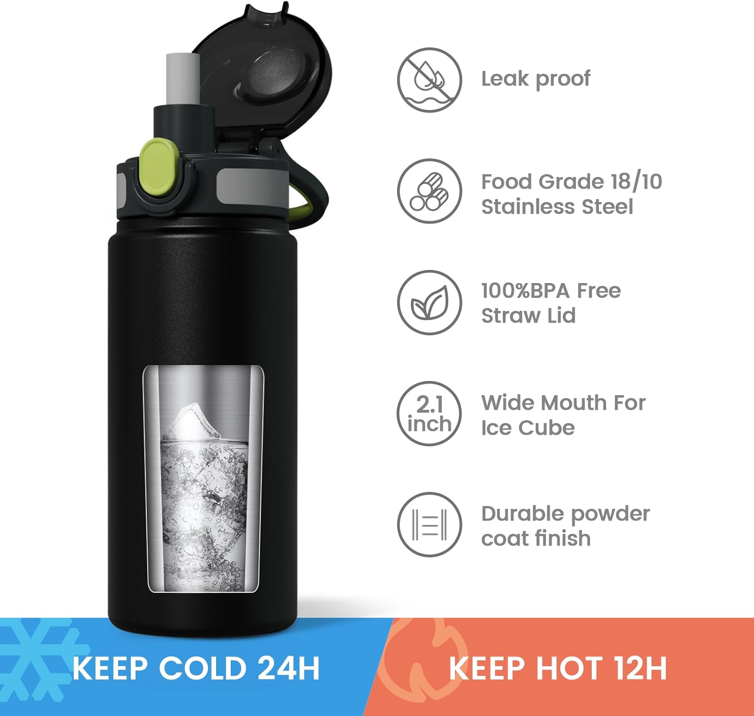 BOTELLA FJBOTTLE 720ML ACERO CON TAPA TRITÁN NEGRO - 2