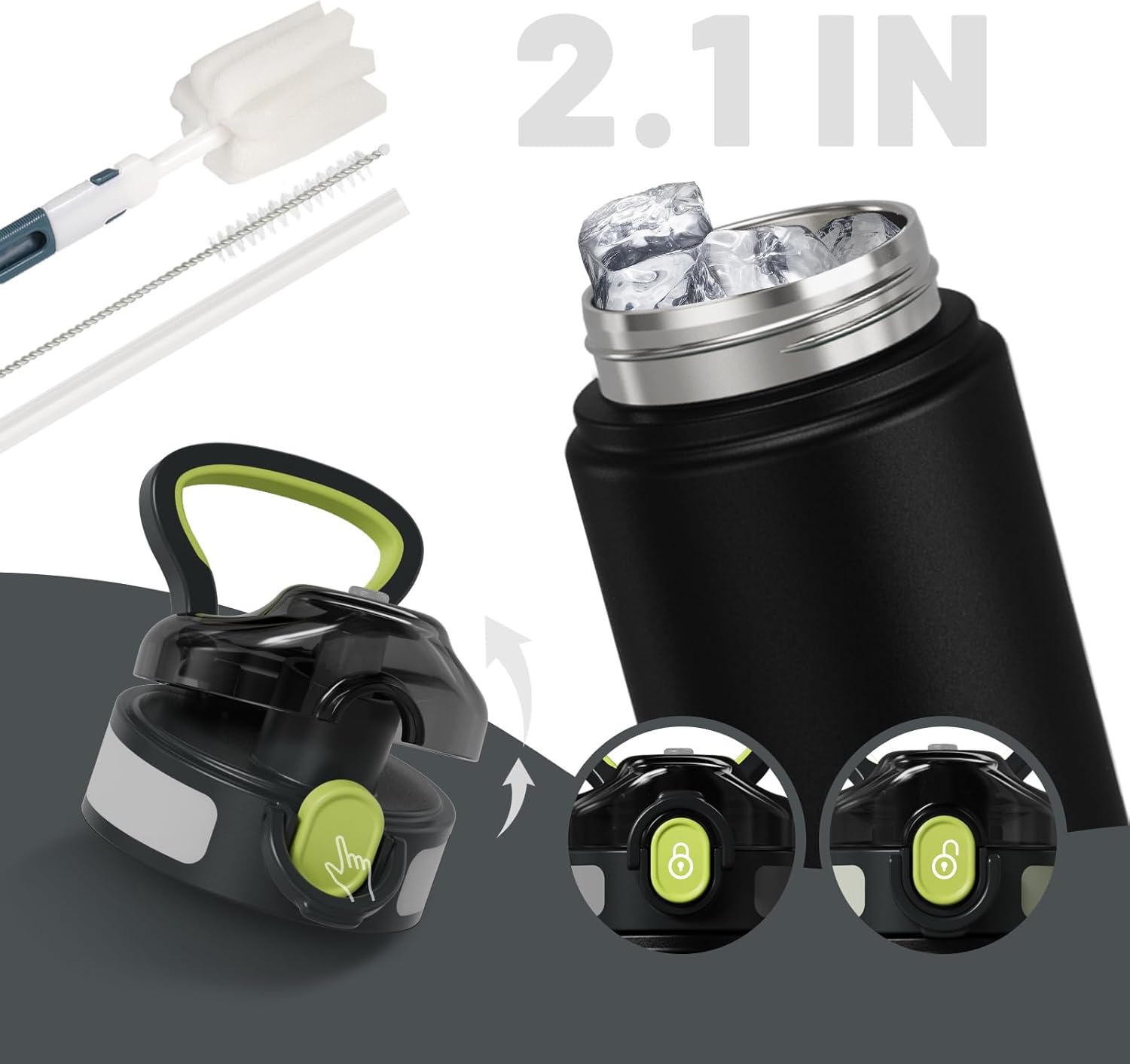 BOTELLA FJBOTTLE 720ML ACERO CON TAPA TRITÁN NEGRO - 4