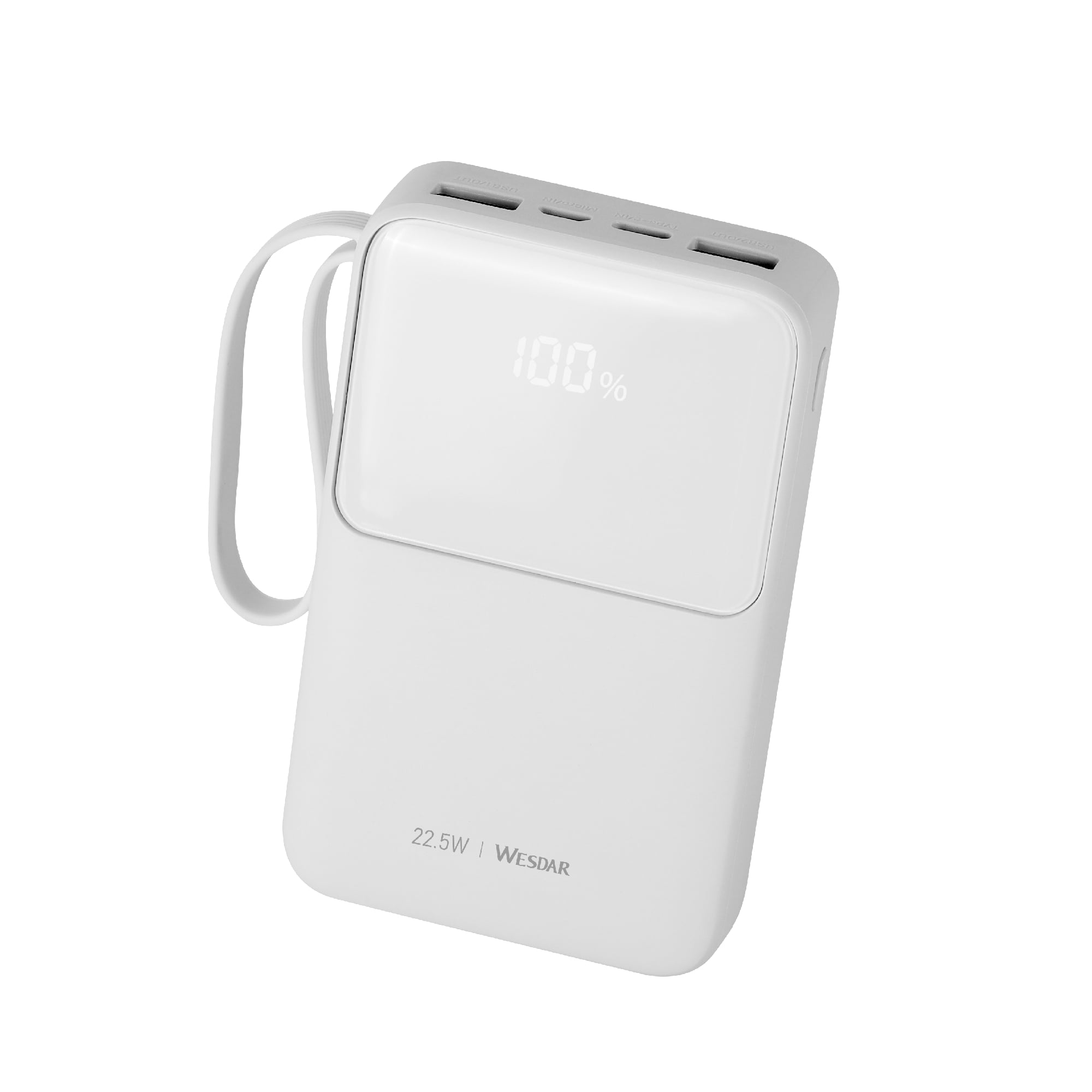 POWERBANK WESDAR S1111-WHT 20000 MAH 22.5W PD FAST CHARGE BLANCO - 1