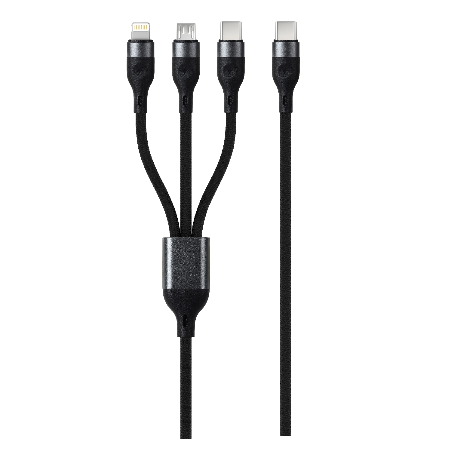 CABLE WESDAR 3 EN 1 120W QUICK CHARGER NEGRO T392-BLK - 1