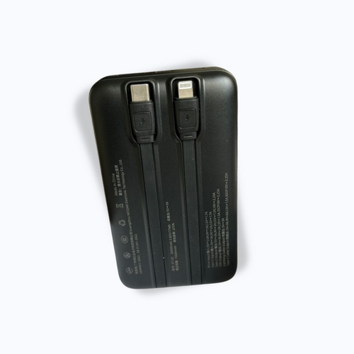 WESDAR - POWER BANK 22.5W PD LED FAST CHARGE C/CABLE LIGHTNING Y USB-C 20000MAH - NEGRO - 6