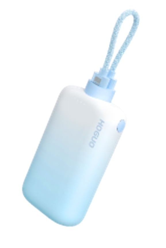 VERYSUN - MINI POWER BANK 10000MAH CARGA RÁPIDA 22.5W C/ CABLES USB-C Y LIGHTNING - AZUL - 1