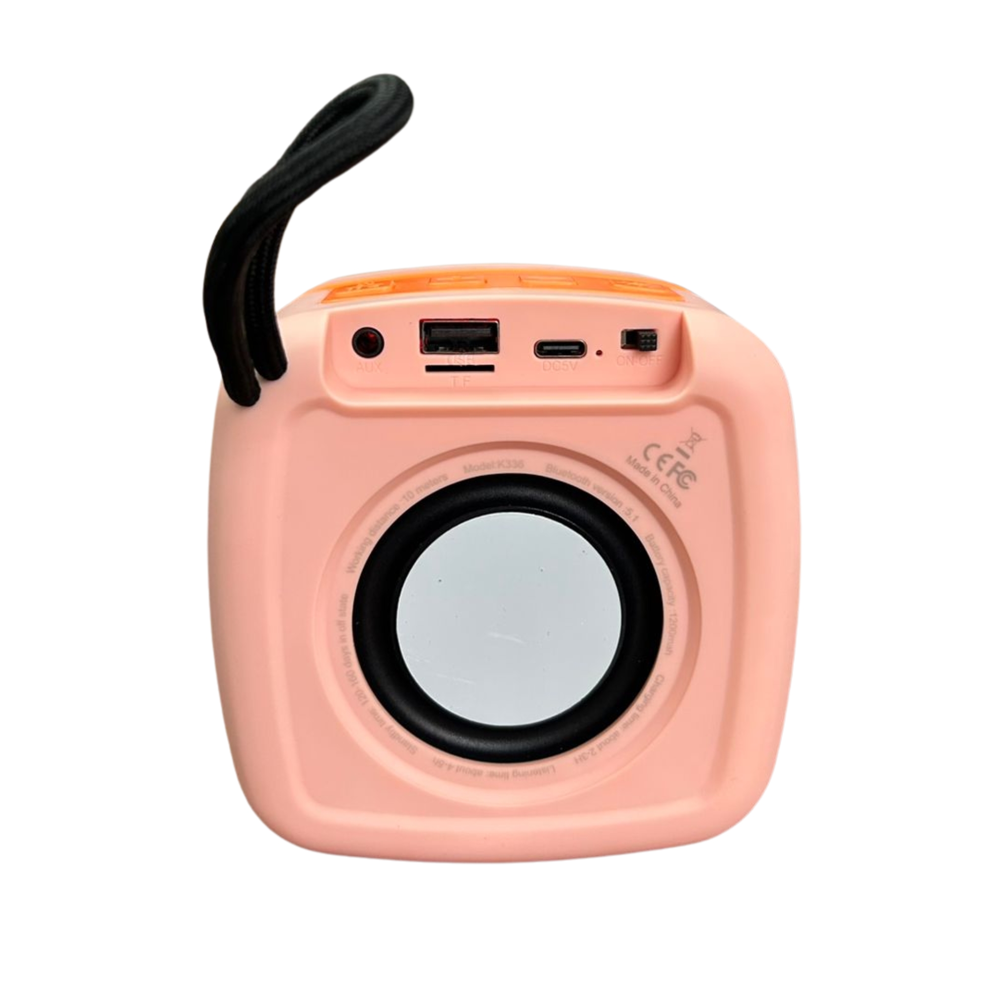 WESDAR - PARLANTE BLUETOOTH BT 5.1 5W 4HRS LED COLORS - ROSA - 2