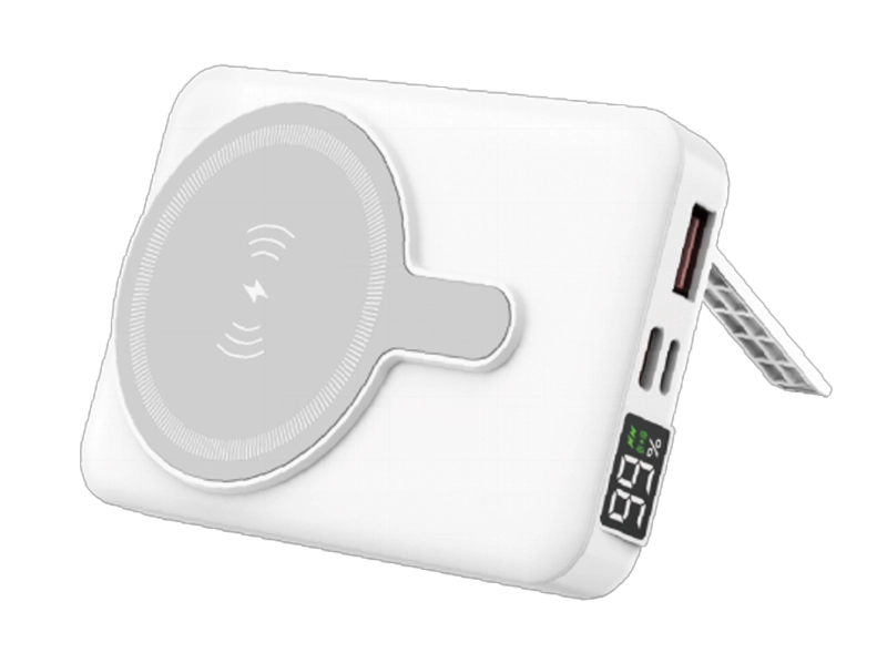 HOGUO - POWER BANK MAGNÉTICO INALÁMBRICO CARGA RÁPIDA PANEL LED PD20W+15W 10000MAH C/HOLDER - 1