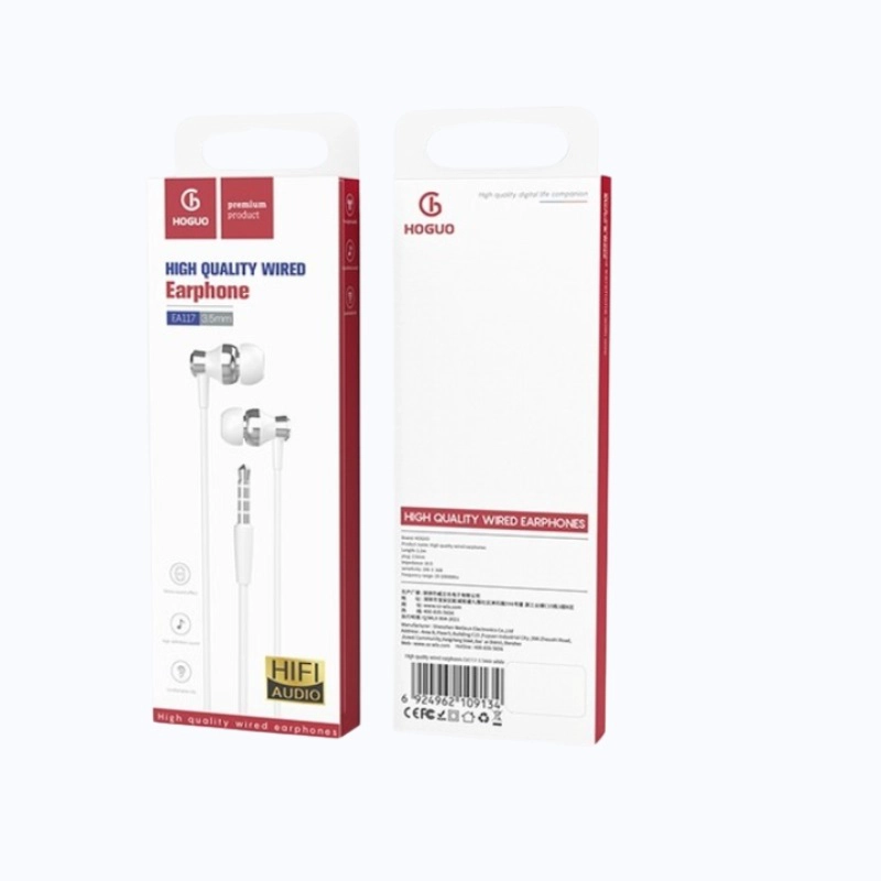 HOGUO - AUDÍFONOS ALÁMBRICOS 3.5MM 1.2M HIFI - 1