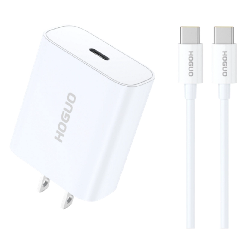HOGUO - CARGADOR 30W PD COMPATIBLE SAMSUNG Y IPHONE CON PUERTO USB-C INCLUYE CABLE C A C - 1