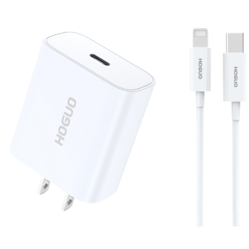 HOGUO - CARGADOR 30W PD COMPATIBLE SAMSUNG Y IPHONE CON PUERTO USB-C INCLUYE CABLE C A LIGHTNING - 1