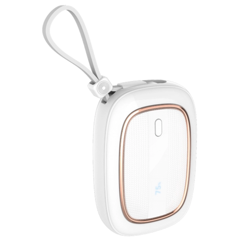 HOGUO - MINI POWER BANK 10000MAH PANEL LED CARGA RÁPIDA 22.5W C/ CABLES USB-C Y LIGHTNING - 1