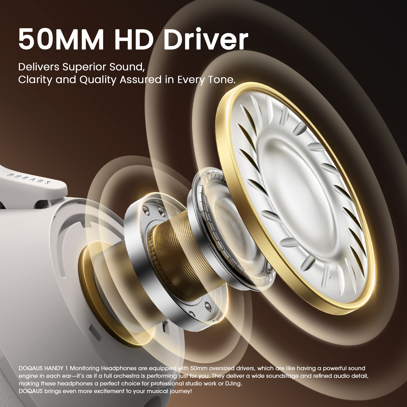 DOQAUS - AUDÍFONOS DE MONITOREO HANDY 1 CON CABLE 3.5MM Y 6.35MM HIFI - 3