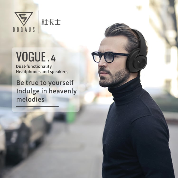 DOQAUS - AUDÍFONOS Y PARLANTE 2 EN 1 BT 5.3 VOGUE 4 - GRIS HIELO - 3