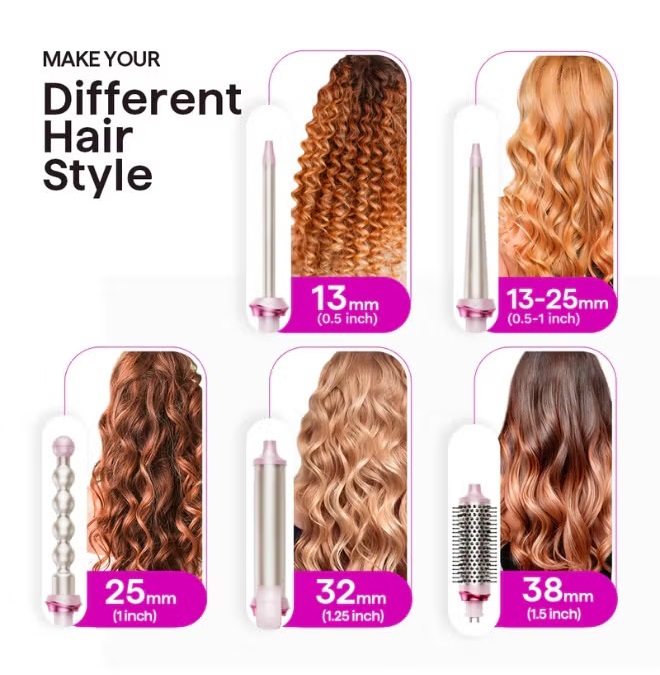 WAVYTALK - SET DE RIZADOR HEATWAVE PRO 5 EN 1 (350S) - 2