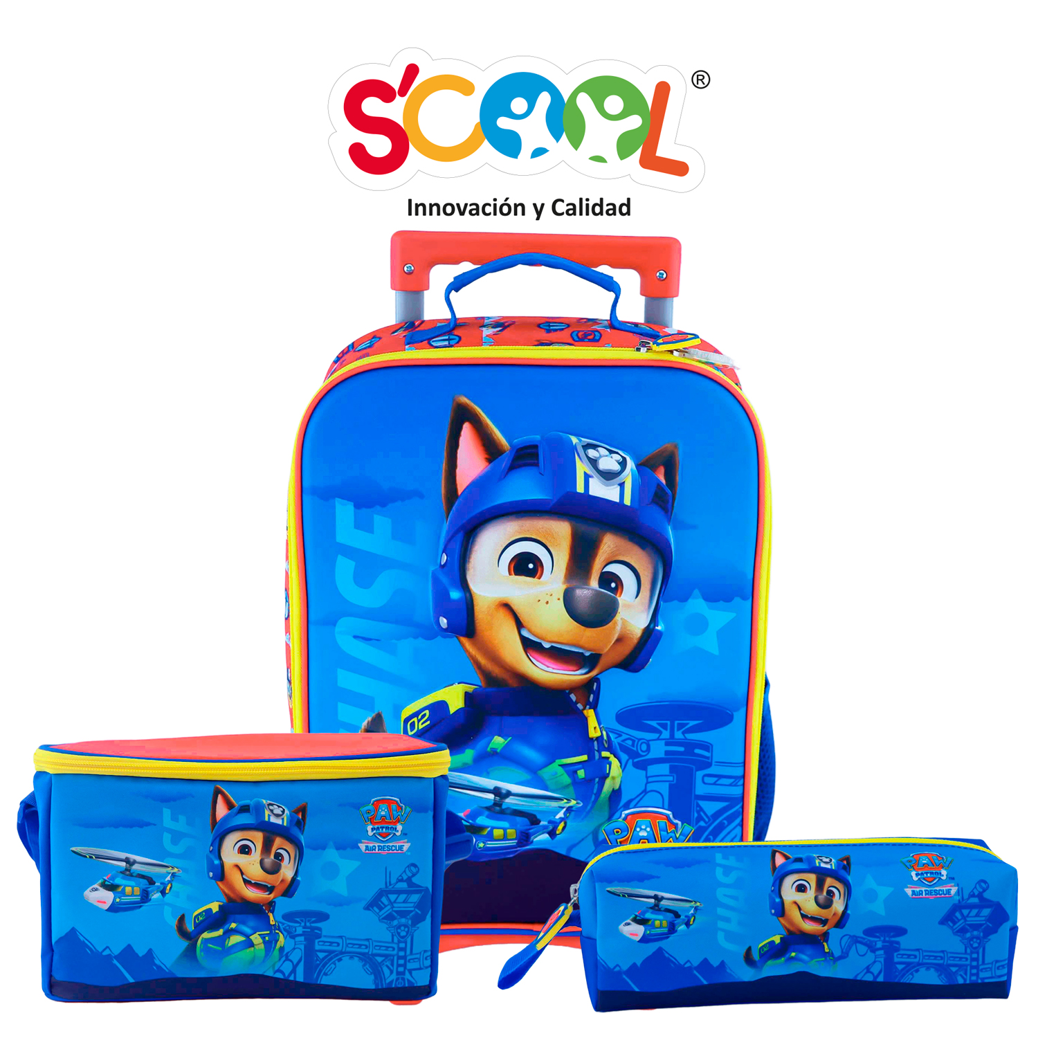 SCOOL - SET MALETA KOMBAT MED EVA 3D PAW PATROL H - 1