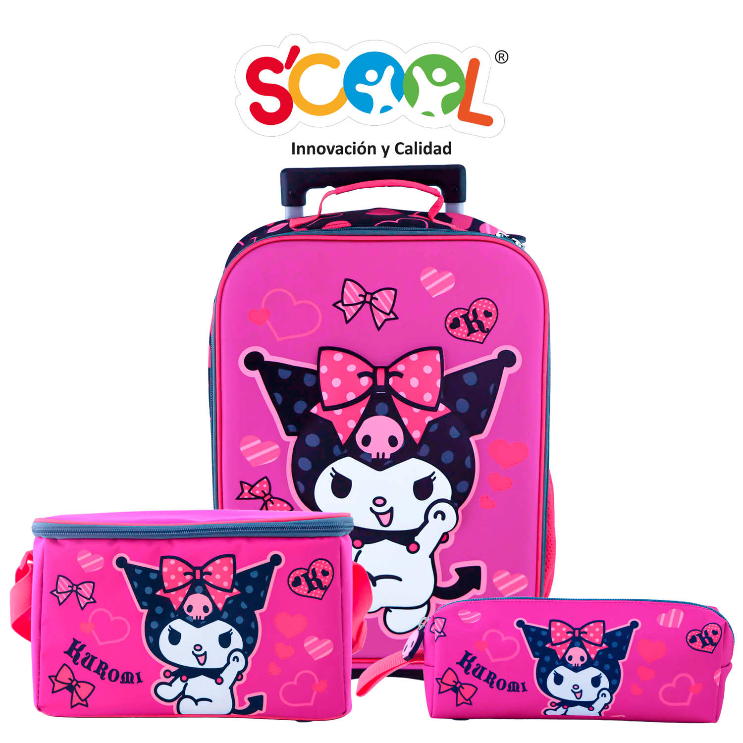 SCOOL - SET MALETA KOMBAT GDE EVA 3D KUROMI_A - 1