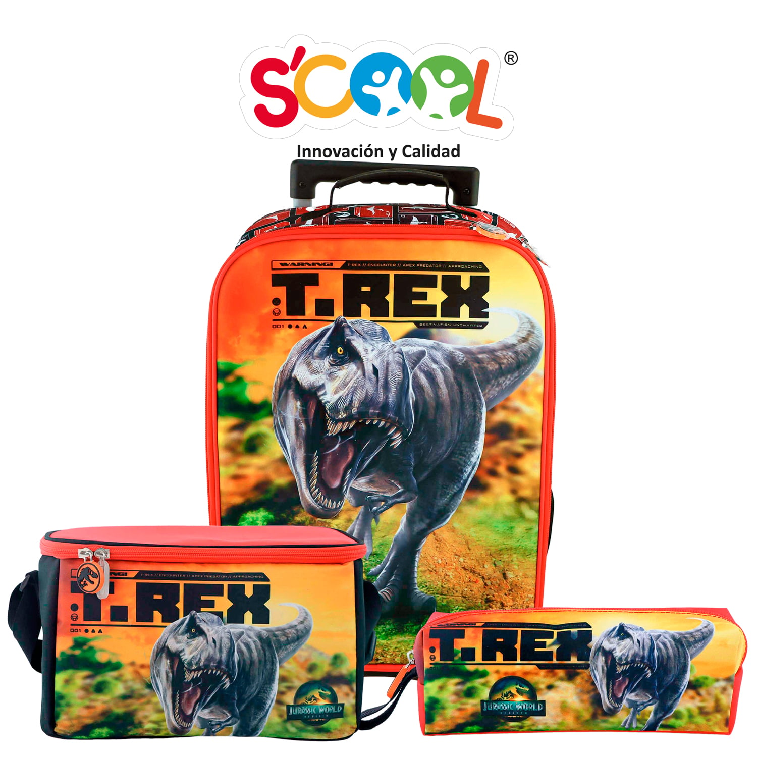 SCOOL - SET MALETA KOMBAT GDE 3D JURASSIC_B - 1