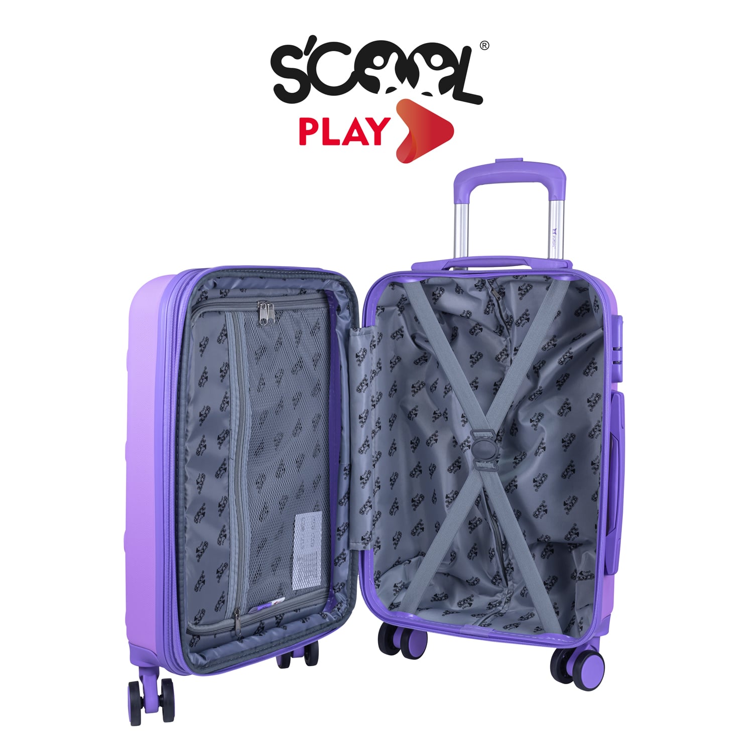 SCOOL PLAY - MALETA CARRY ON KUROMI LILA - 4