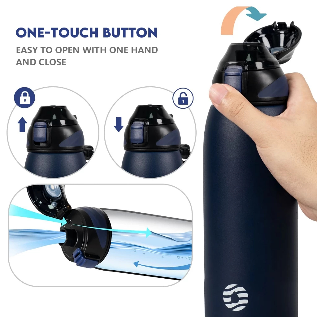 FJBOTTLE - BOTELLA DE AGUA CON AISLAMIENTO Y TAPA TRITÁN 800ML C/PORTA BOTELLA - 3