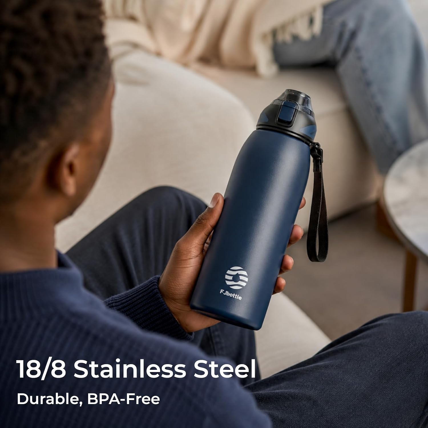 FJBOTTLE - BOTELLA DE AGUA CON AISLAMIENTO Y TAPA TRITÁN 1500ML - AZUL - 4