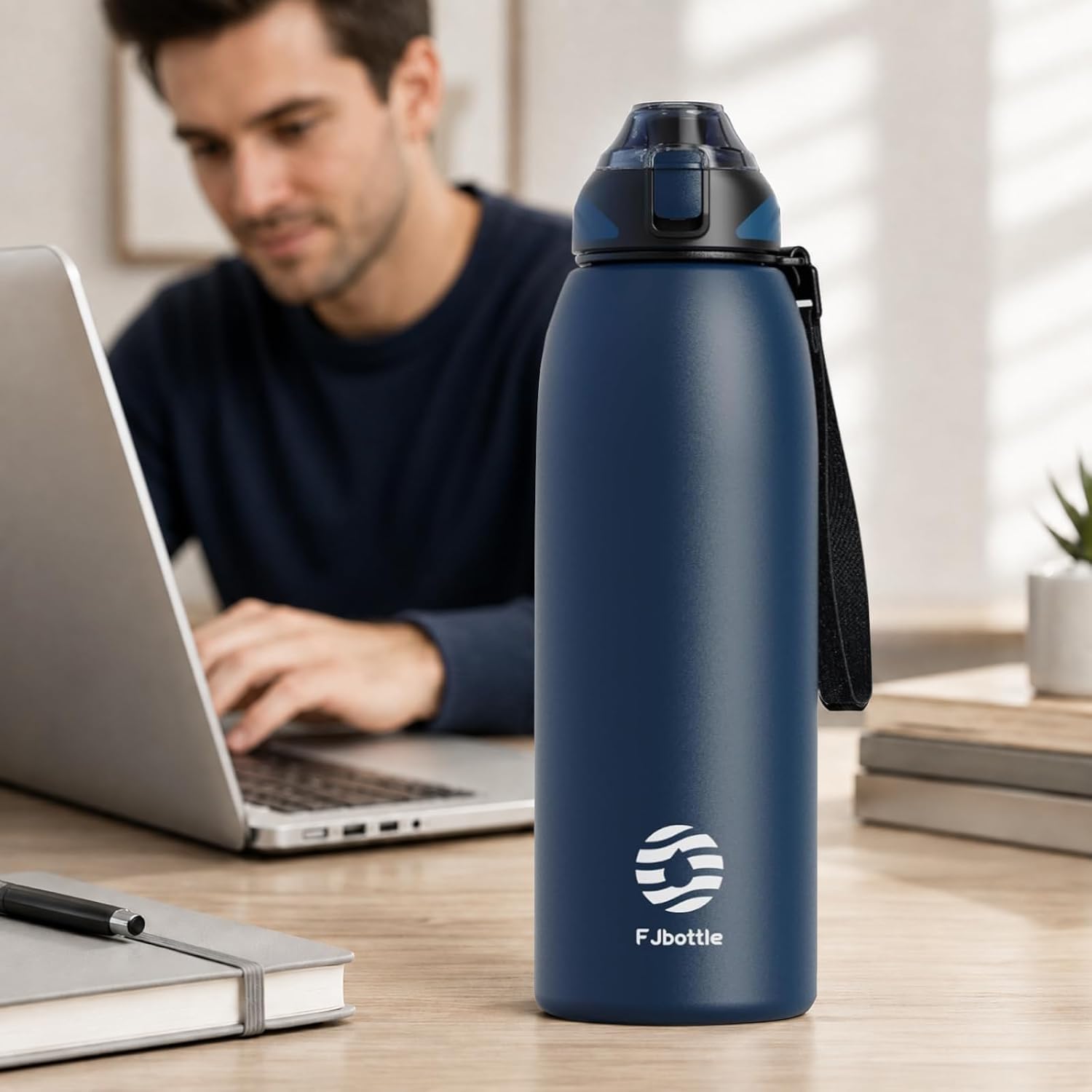 FJBOTTLE - BOTELLA DE AGUA CON AISLAMIENTO Y TAPA TRITÁN 1500ML - AZUL - 5