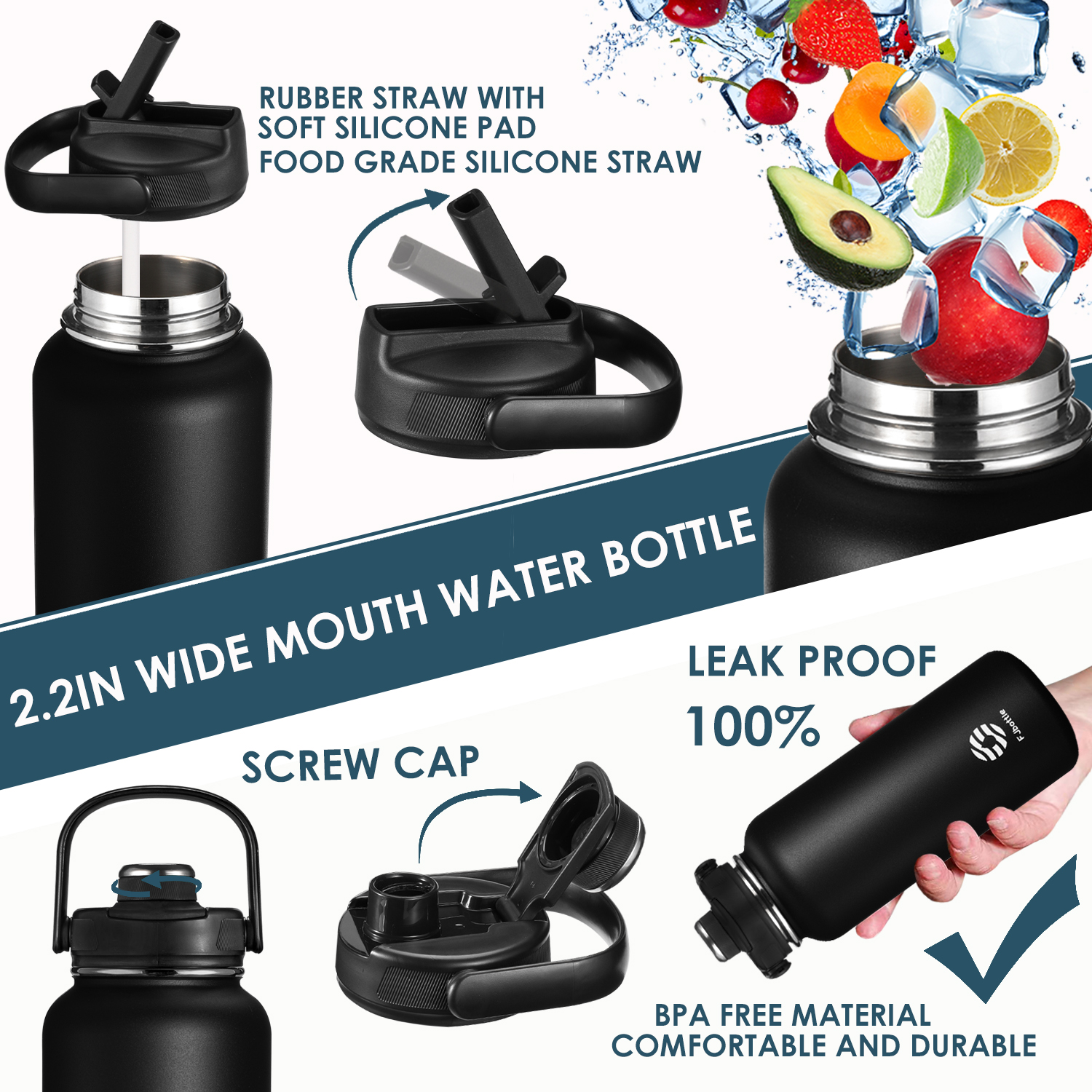 FJBOTTLE - BOTELLA TÉMICO DE ACERO CON TAPA DE TRITÁN 950ML - 3