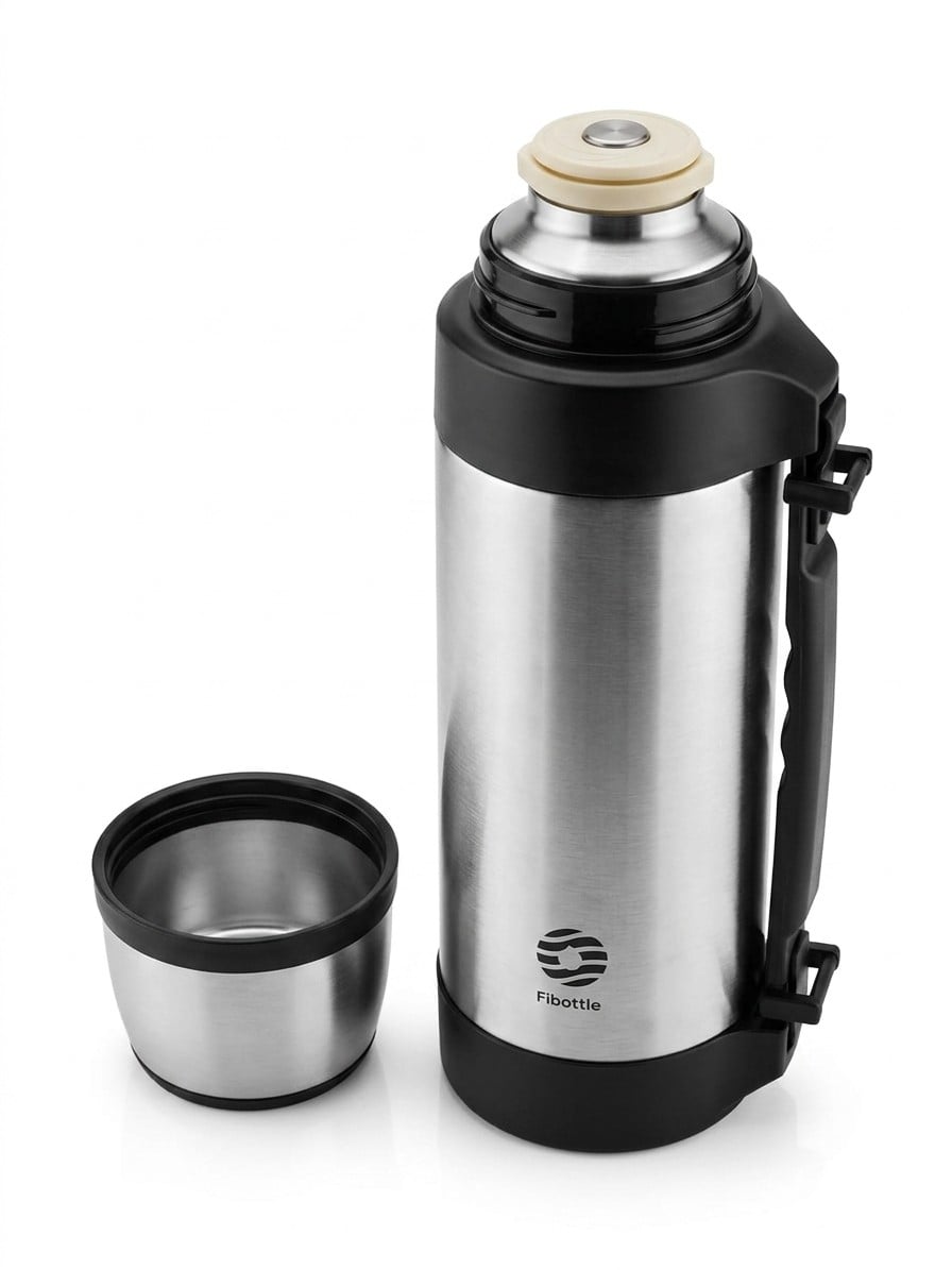 TERMO PORTÁTIL DE VIAJE DE GRAN CAPACIDAD ACERO INOXIDABLE 1500ML - 2