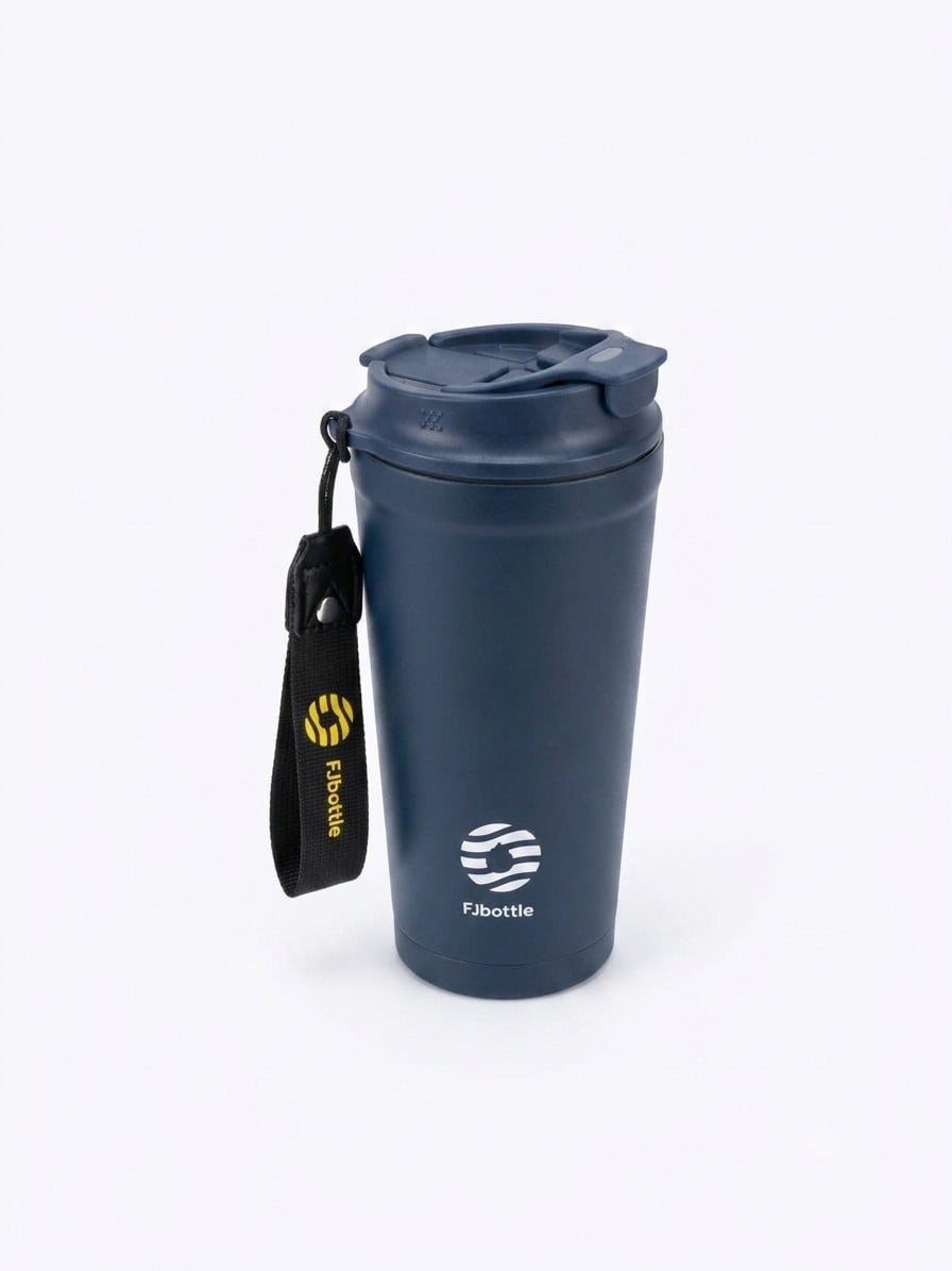 BOTELLA MUG TÉMICO ACERO CON TAPA DE TRITÁN 480ML - AZUL - 1