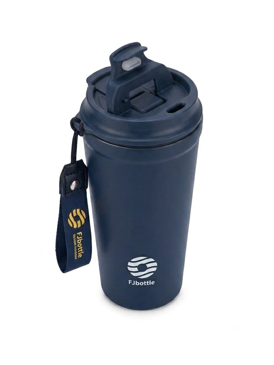 BOTELLA MUG TÉMICO ACERO CON TAPA DE TRITÁN 480ML - AZUL - 3