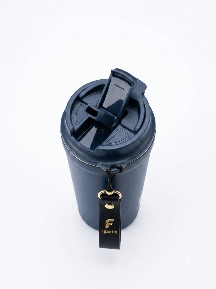 BOTELLA MUG TÉMICO ACERO CON TAPA DE TRITÁN 480ML - AZUL - 4