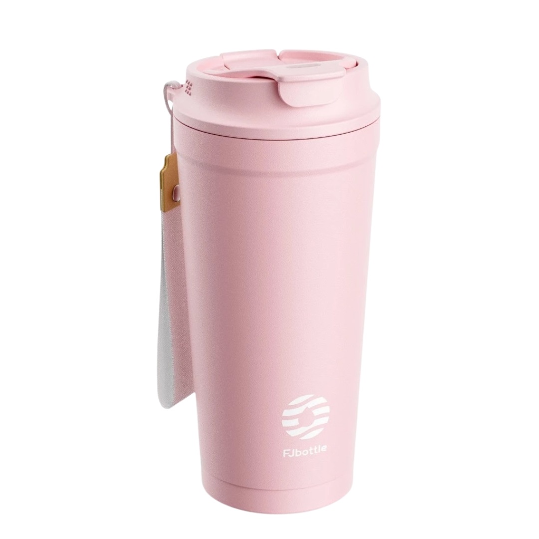 BOTELLA MUG TÉMICO ACERO CON TAPA DE TRITÁN 480ML - ROSA - 1