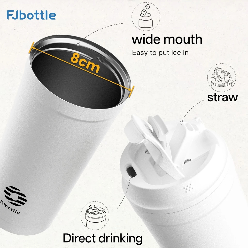 BOTELLA MUG TÉMICO ACERO CON TAPA DE TRITÁN 480ML - ROSA - 5