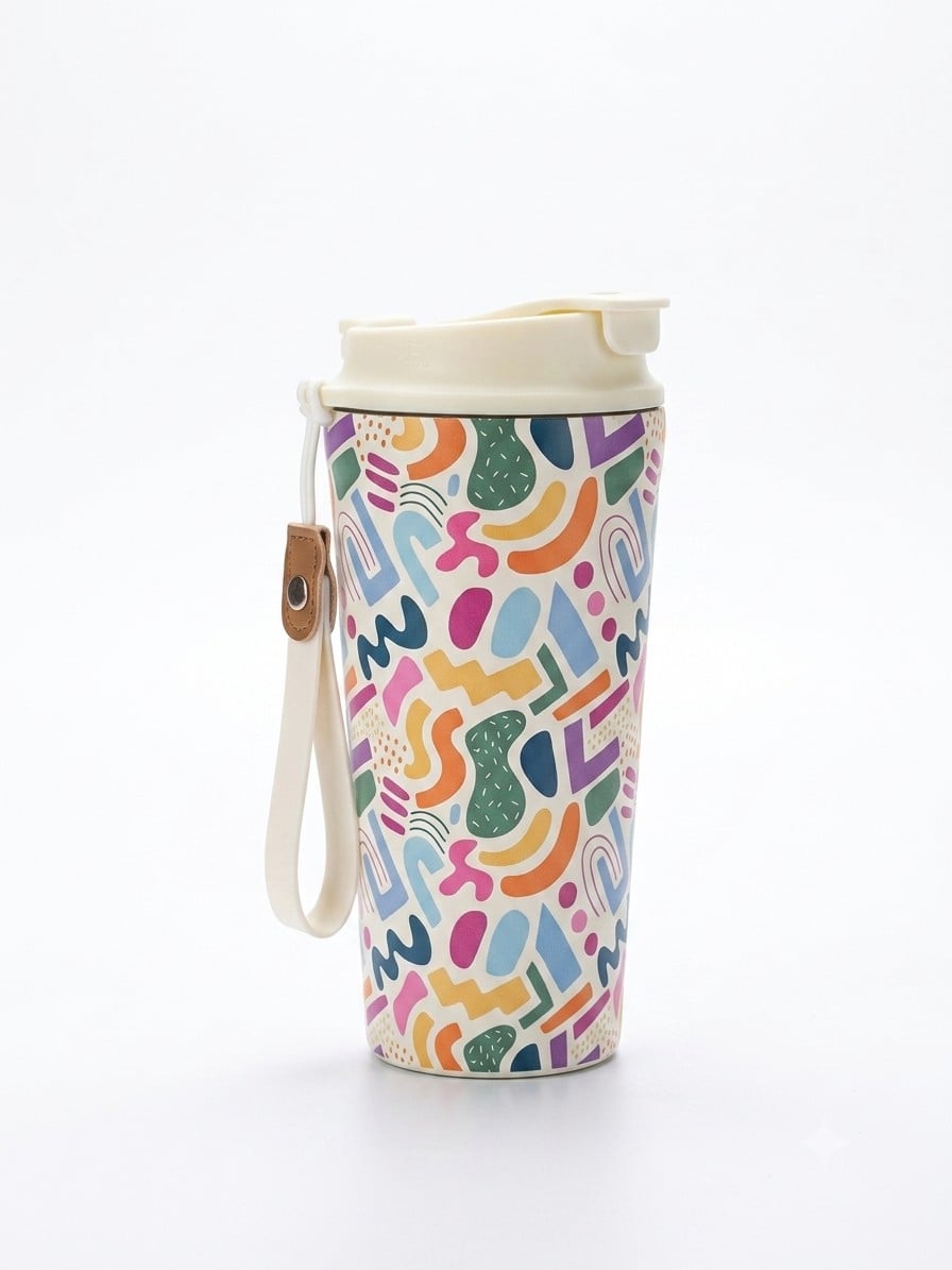 BOTELLA MUG TÉMICO ACERO CON TAPA DE TRITÁN 480ML - MULTICOLOR - 1