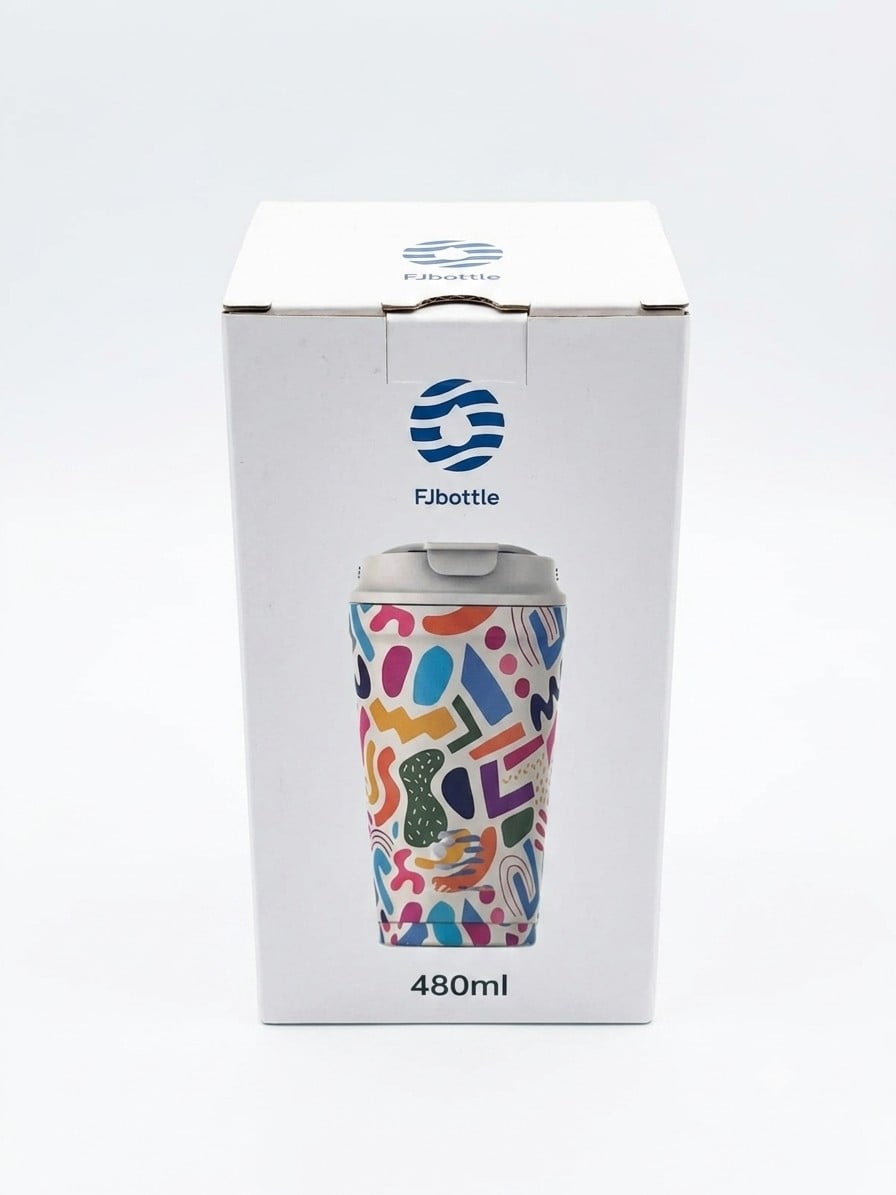 BOTELLA MUG TÉMICO ACERO CON TAPA DE TRITÁN 480ML - MULTICOLOR - 6