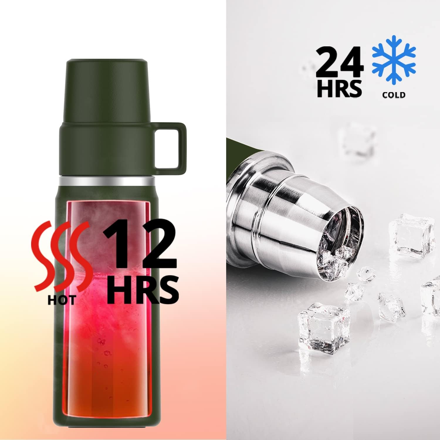 FJBOTTLE - TERMO CON AISLAMIENTO ACERO Y TAPA DE TRITAN EN FORMA DE TAZA 600ML - 2
