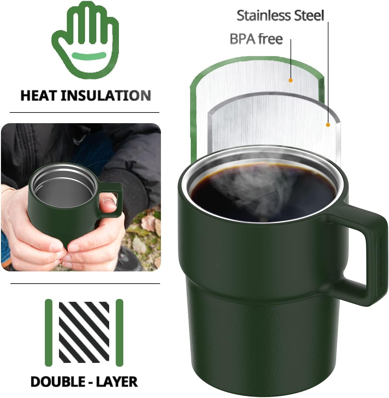 FJBOTTLE - TERMO CON AISLAMIENTO ACERO Y TAPA DE TRITAN EN FORMA DE TAZA 600ML - 3