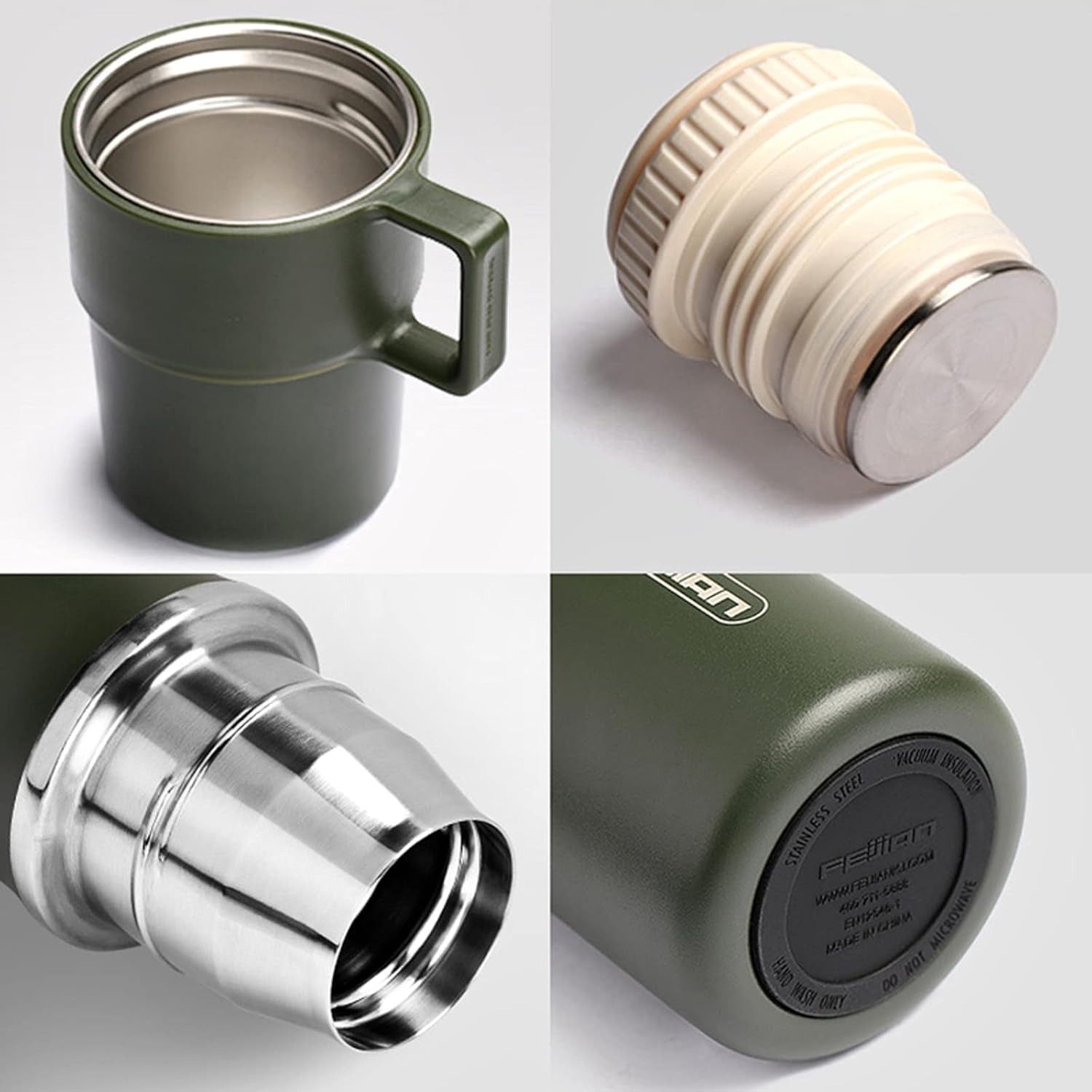 FJBOTTLE - TERMO CON AISLAMIENTO ACERO Y TAPA DE TRITAN EN FORMA DE TAZA 600ML - 6