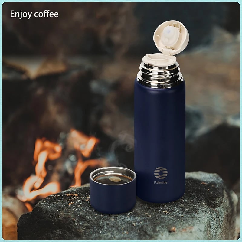 FJBOTTLE - TERMO CON AISLAMIENTO ACERO Y TAPA DE TRITAN EN FORMA DE TAZA 600ML - 2