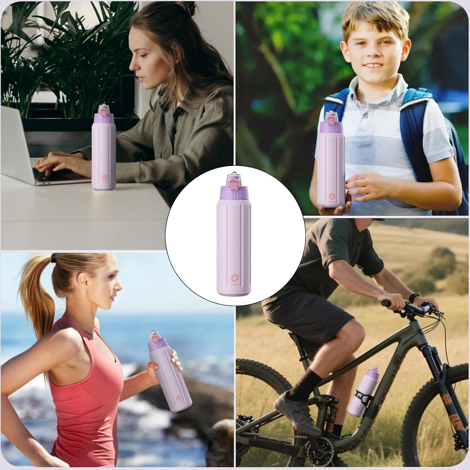 FJBOTTLE - BOTELLA DE AGUA DEPORTIVA CON TAPA TRITÁN Y AISLAMIENTO - 600ML - 3